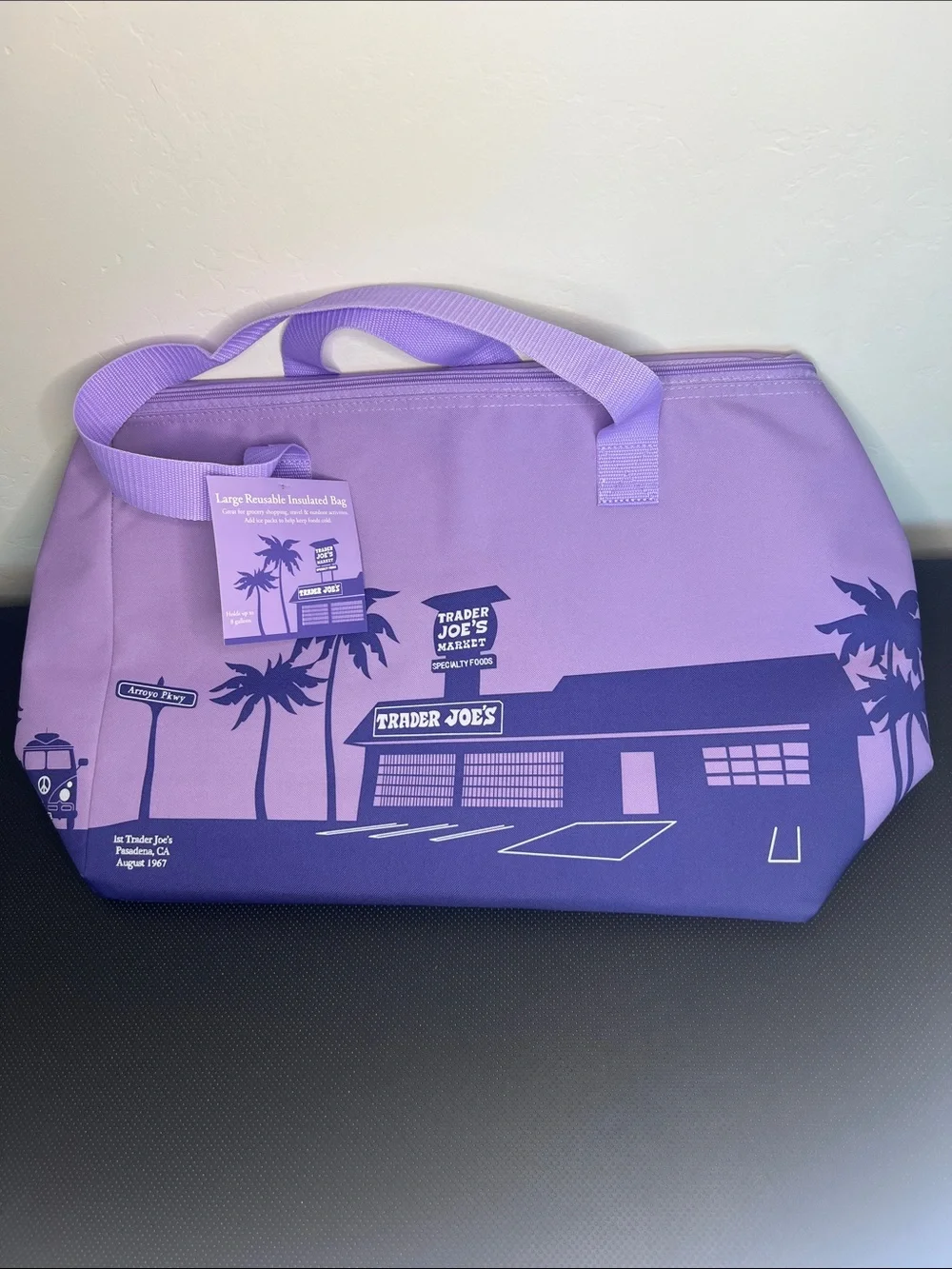 Trader Joe's Purple Insulated Reusable Food Storage Bag